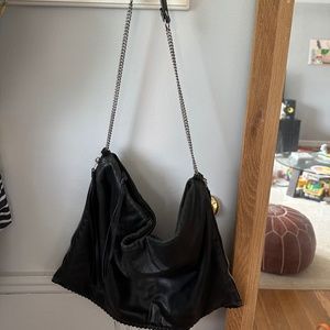 All Saints Fleur De Lis Chain Shoulder Hobo Bag